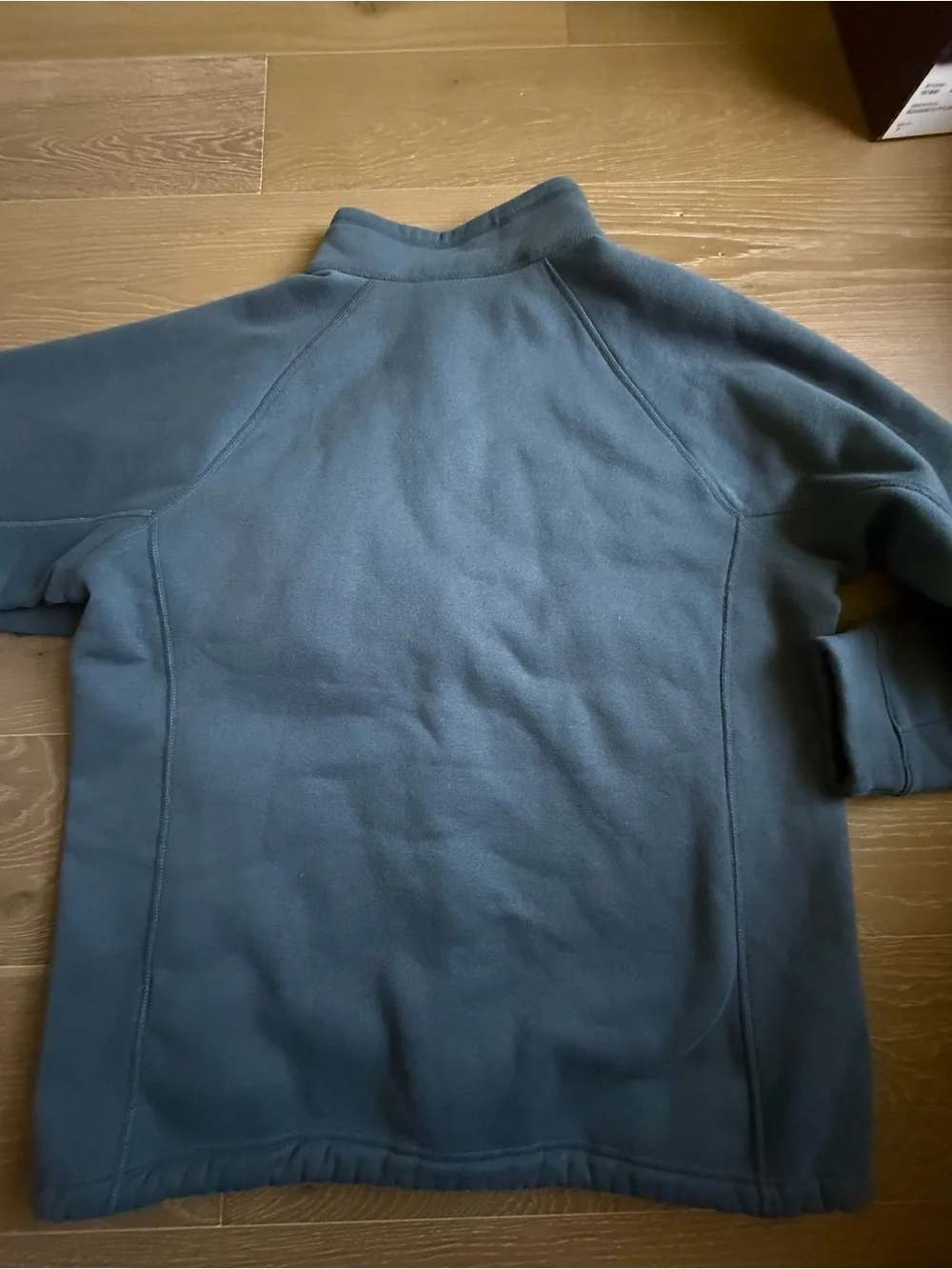 The North Face Men’s Blue Full-Zip Fleece Jacket with Orange Accents